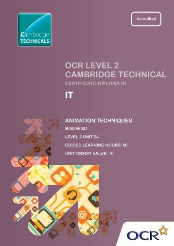 Level 2 - Unit 24 - Animation techniques (PDF, 2MB) - OCR