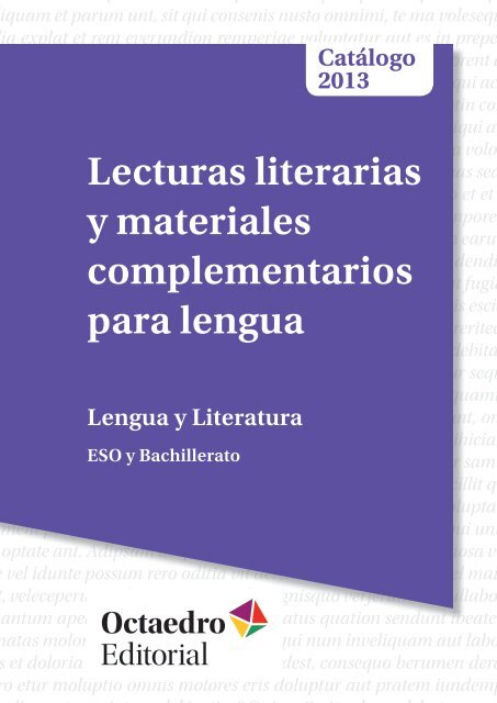Lengua y Literatura - Editorial Octaedro