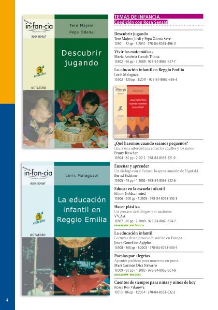 Catalugo educaciÃ³n - enero 2013 - Editorial Octaedro
