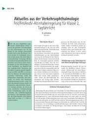 Aktuelles aus der Verkehrsophthalmologie FeV/FeVAndV ... - Oculus