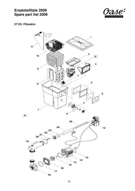 Ersatzteilliste 2009 Spare part list 2009 - Oase