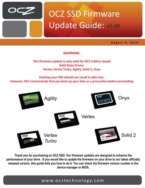 Summit SSD Firmware Update Guide - OCZ