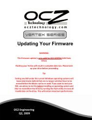 Updating Your Firmware - OCZ Technology