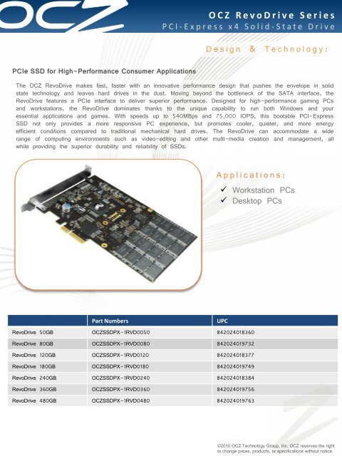 OCZ RevoDrive Series