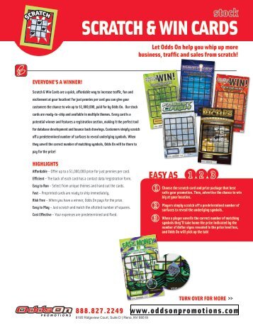 Scratch and Win Cards Prize Insurance for In-Stock Cards - Odds On ...