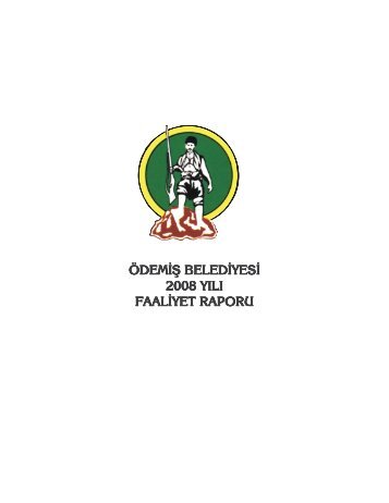 2008 YÄ±lÄ± Faaliyet Raporu - ÃdemiÅ Belediyesi