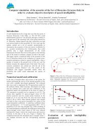 Computer Simulation Of The Acoustics Of The Ear Of ... - Odeon