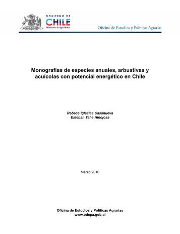 MonografÃ­as de especies anuales, arbustivas y acuÃ­colas ... - Odepa