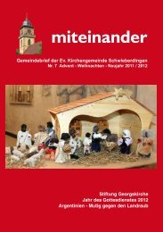 miteinander - Evangelische Kirchengemeinde Schwieberdingen