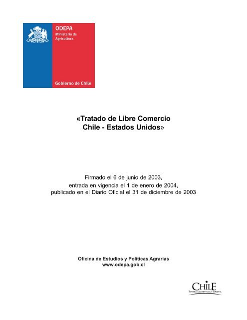 Â«Tratado de Libre Comercio Chile - Estados UnidosÂ» - Odepa