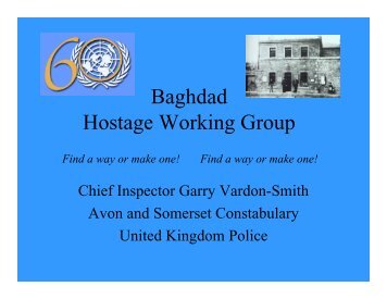 Baghdad hostage working group presentation