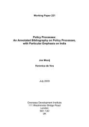 Policy Processes: An Annotated Bibliography on Policy Processes ...