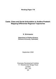 Caste, Class and Social Articulation - Overseas Development Institute