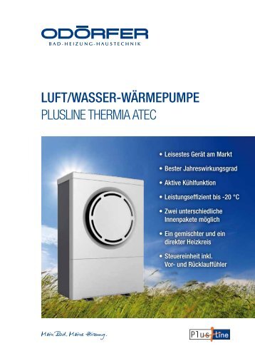 Luft/Wasser-WÃ¤rmepumpe Plusline THeRMiA ATec