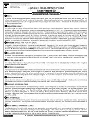 Special Transportation Permit Attachment 99 - Oregon Department ...