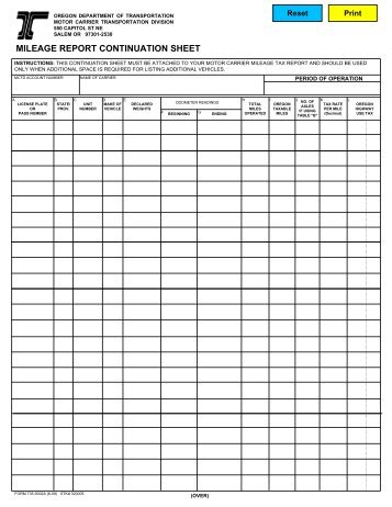 mileage report