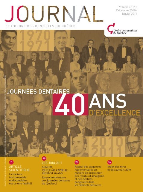 Décembre 2010 / janvier 2011 - Ordre des dentistes du Québec