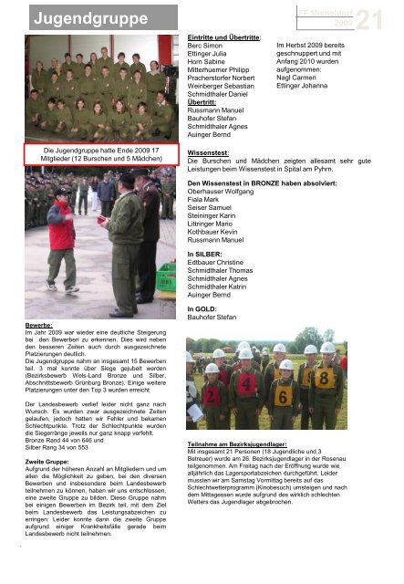 Jahresbericht 2009 - Freiwillige Feuerwehr Micheldorf in OÖ