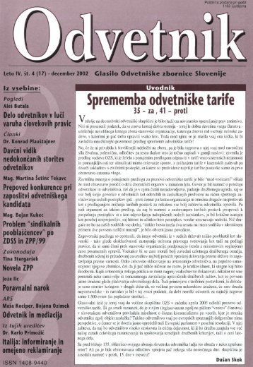 Å tevilka 17 - OdvetniÅ¡ka Zbornica Slovenije