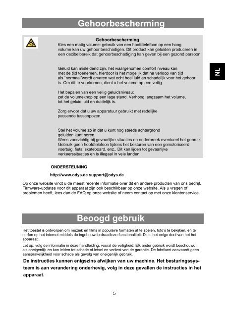 ODYS Genesis -Gebruikershandleiding - Nederlands-V1