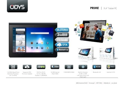 9,4â€œ Tablet PC - Odys