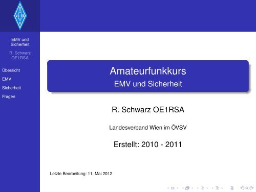 Amateurfunkkurs - EMV und Sicherheit