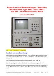 Reparatur eines MessempfÃ¤ngers / Selektives Mikrovoltmeter Type ...