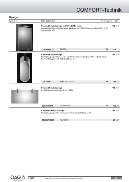 Comfort Technik Katalog (PDF mit ca. 60 MB)