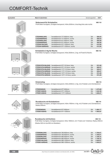 Comfort Technik Katalog (PDF mit ca. 60 MB)