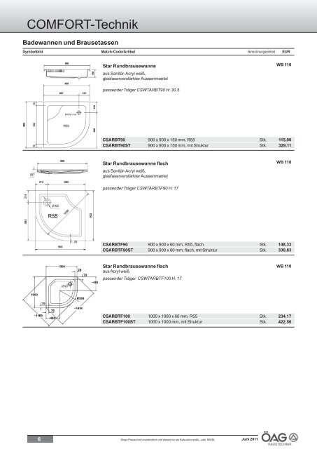 Comfort Technik Katalog (PDF mit ca. 60 MB)