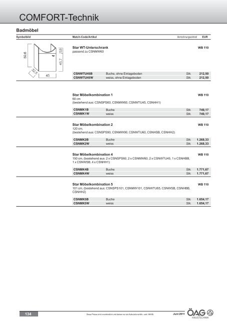 Comfort Technik Katalog (PDF mit ca. 60 MB)