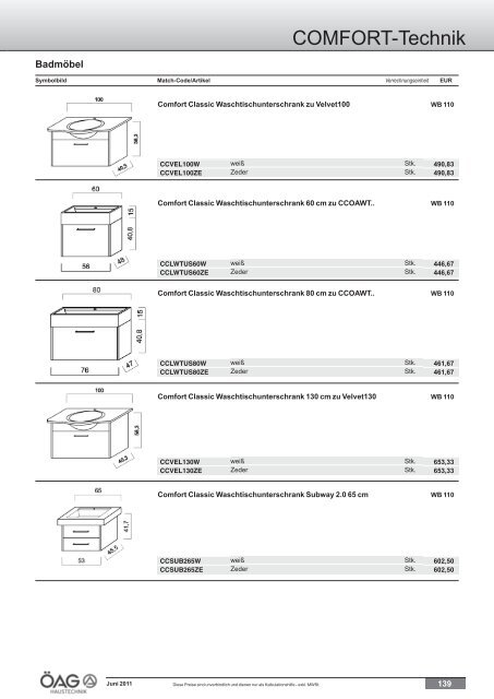 Comfort Technik Katalog (PDF mit ca. 60 MB)