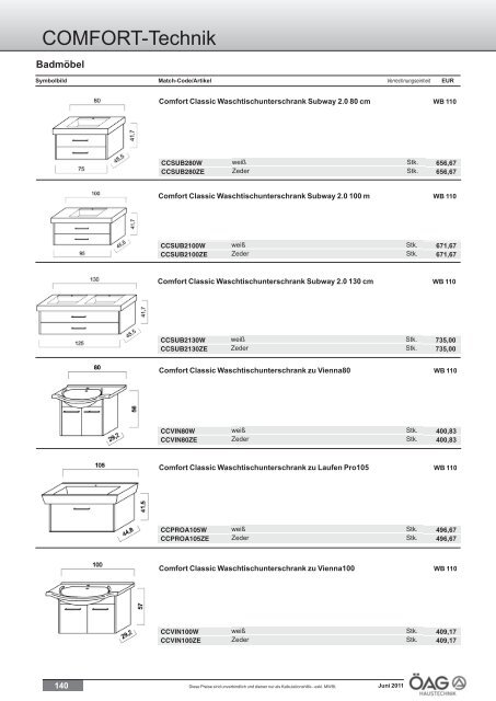 Comfort Technik Katalog (PDF mit ca. 60 MB)