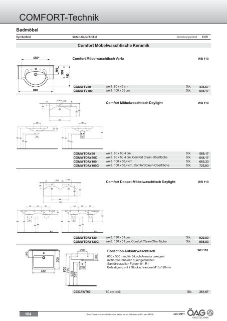 Comfort Technik Katalog (PDF mit ca. 60 MB)