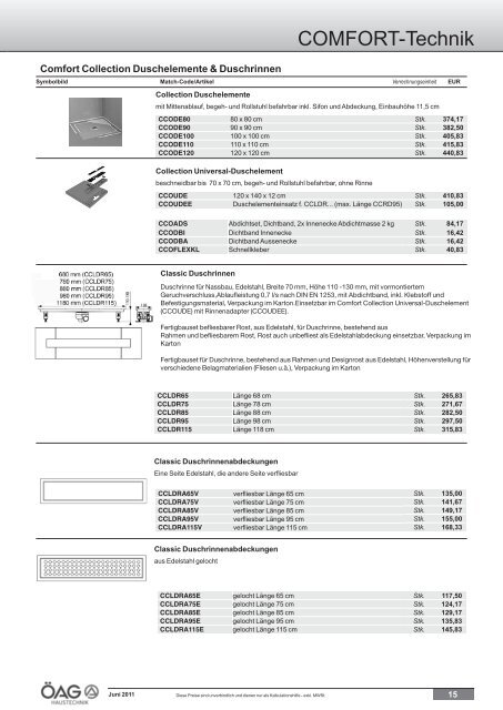 Comfort Technik Katalog (PDF mit ca. 60 MB)