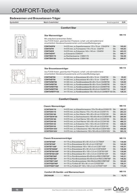 Comfort Technik Katalog (PDF mit ca. 60 MB)