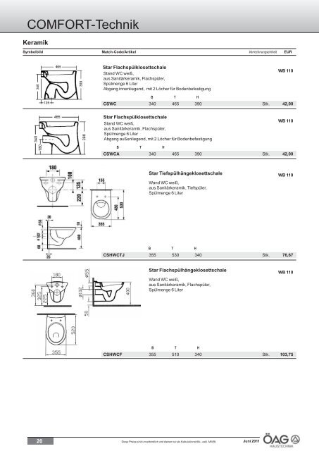 Comfort Technik Katalog (PDF mit ca. 60 MB)