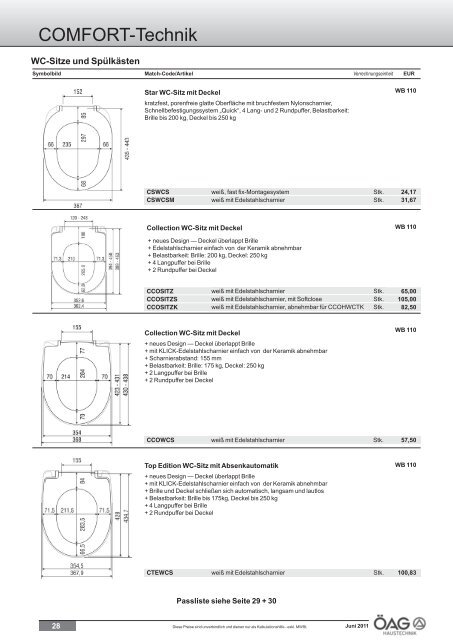 Comfort Technik Katalog (PDF mit ca. 60 MB)