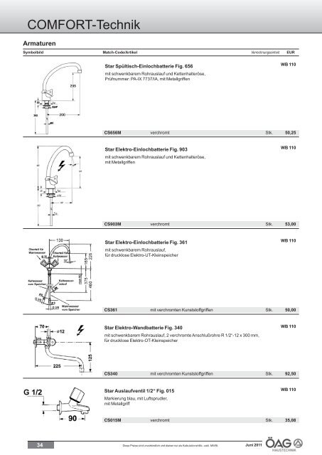 Comfort Technik Katalog (PDF mit ca. 60 MB)