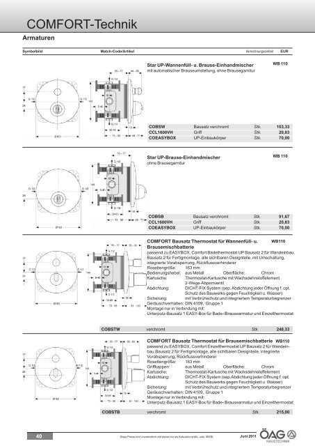 Comfort Technik Katalog (PDF mit ca. 60 MB)