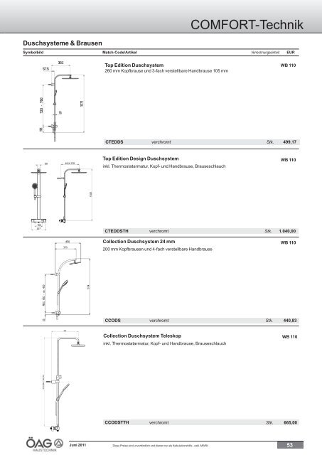 Comfort Technik Katalog (PDF mit ca. 60 MB)