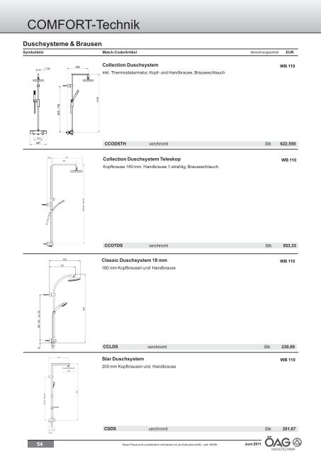 Comfort Technik Katalog (PDF mit ca. 60 MB)