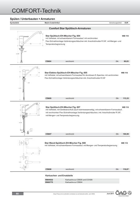 Comfort Technik Katalog (PDF mit ca. 60 MB)