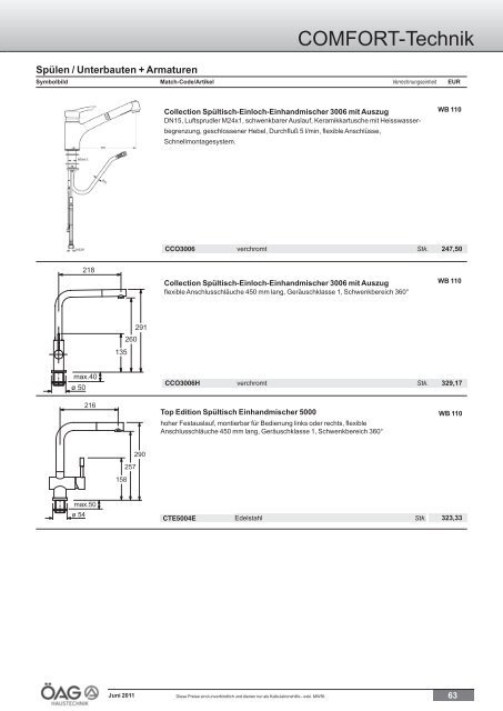 Comfort Technik Katalog (PDF mit ca. 60 MB)