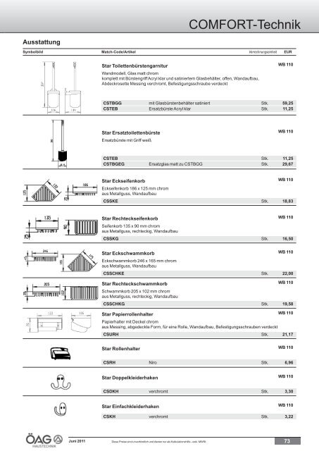 Comfort Technik Katalog (PDF mit ca. 60 MB)