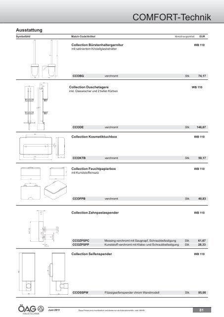 Comfort Technik Katalog (PDF mit ca. 60 MB)