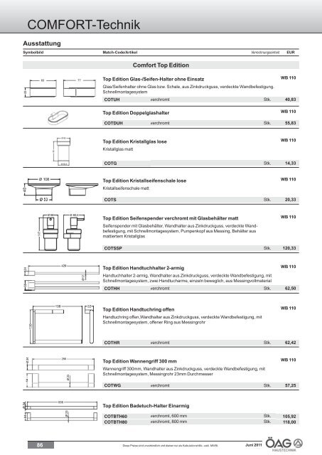 Comfort Technik Katalog (PDF mit ca. 60 MB)