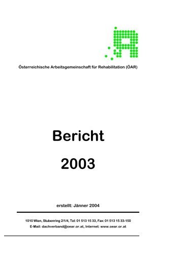 Jahresbericht 2003 - Ãsterreichische Arbeitsgemeinschaft fÃ¼r ...