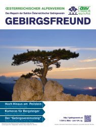 GEBIRGSFREUND - Österreichischer Alpenverein Wien