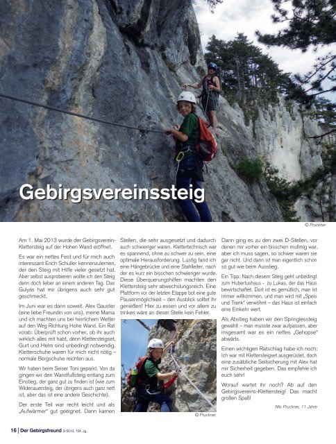 Gebirgsfreund 3/13 - Österreichischer Alpenverein Wien